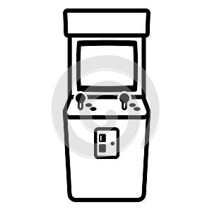 Simple Arcade Cabinet Icon with Retro Feel