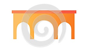 Simple Arch Structure, Classic Architectural Element, vector design Generative AI