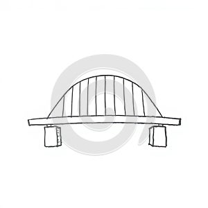 Simple Arched Bridge in Linear Style photo