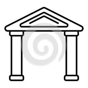 Simple archway with columns supporting roof structure