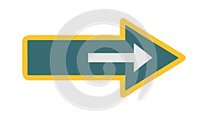 Simple Arrow Pointing Right, vector design Generative AI