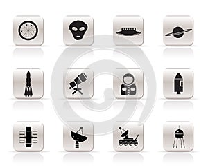 Simple Astronautics and Space Icons photo