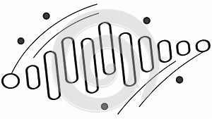 A simple audio waveform or sound equalizer illustration. vector design Generative AI