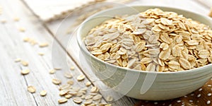 Background of rolled oats photo