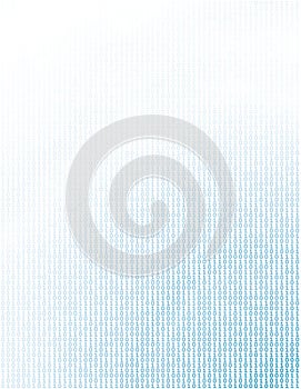 Simple background with gradient by binary code. Vector pattern