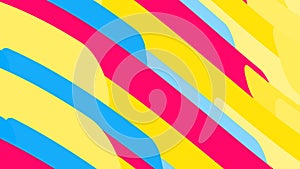 Simple background from minimalistic magical multicolored abstract bright lines of waves of strips of geometric shapes. Vector illu photo