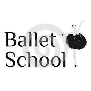 Simple ballet school logo