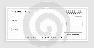 simple bank check, cheque voucher template