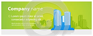 Simple banner with cityscape and place for your text.