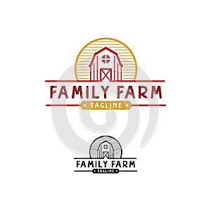 Simple Barn For Farm Logo Design