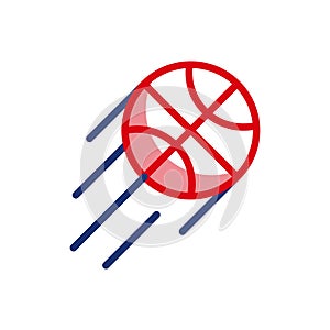 Simple basketball ball icon. May be useful for sports equipment stores, basketball clubs, fitness apps, sporting event promotions