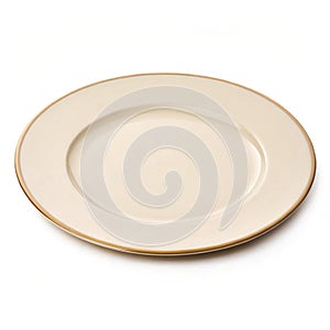 Beige plate isolated