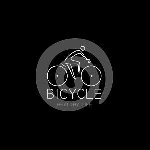 Simple bicycle line seamless pattern