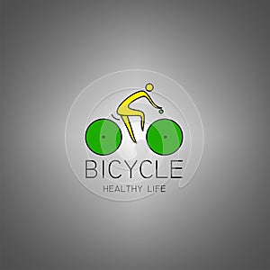 Simple bicycle line seamless pattern