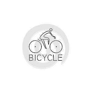 Simple bicycle line seamless pattern