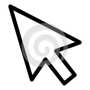 Black computer mouse pointer icon simple cursor symbol