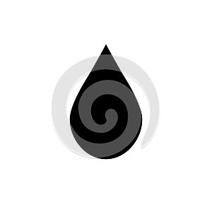 Simple black drop isolated icon