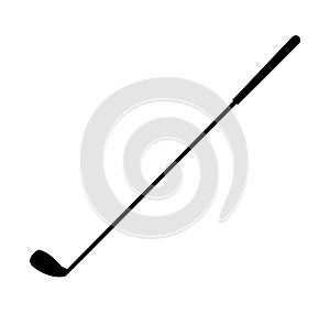 Simple, black golf club silhouette