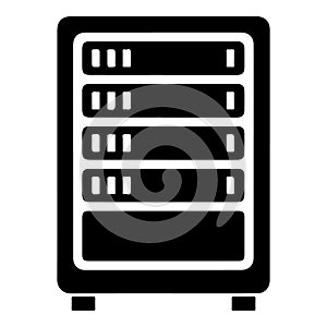 Simple black house icon with white trim and square window