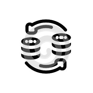 Data Sync Symbol - Database Replication.