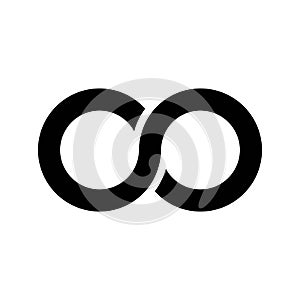 Simple black infinity icon