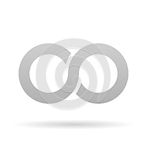 Simple black infinity icon