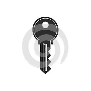 Simple Black Key Icon Vector Illustration for Security and Access