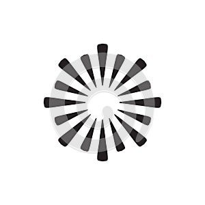 Simple black modern sun symbol logo design