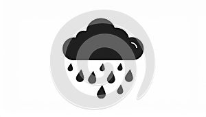 Cloud and rain drops. Weather forecast icon. Vector.