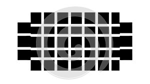 Simple Black Square Grid Pattern Vector Icon, vector design Generative AI