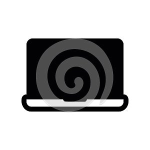 Simple black vector icon with a theme laptop
