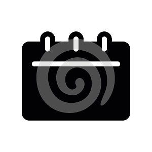 Simple black vector icon with a theme notepad