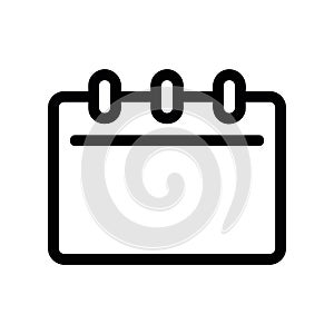 Simple black vector icon with a theme notepad
