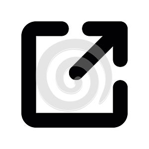 Simple black vector icon with a theme share button