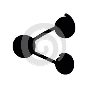 Simple black vector icon with a theme share button