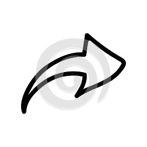 Simple black vector icon with a theme share button