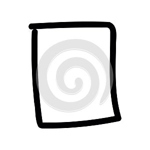 Simple black vector icon with a theme square stop button