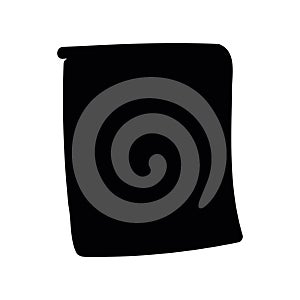 Simple black vector icon with a theme stop button