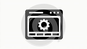 Web Development Settings Icon Illustration