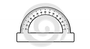 Simple Protractor Outline Vector Icon