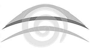 Abstract Arched Overpass and Modern Bridge Shape