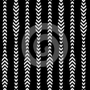 Simple Black White Monochrome Arrow Vertical Line Seamless Pattern Design | Arr Series