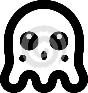 Ghost - minimalist and flat logo - vector illustration