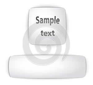 Simple blank convex web buttons photo