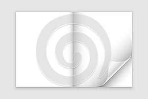simple and blank page curl mockup design