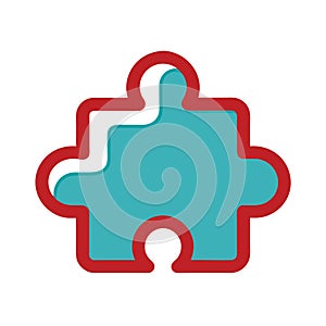 Blank Puzzle Piece Icon for Game Fit and Solution Concepts