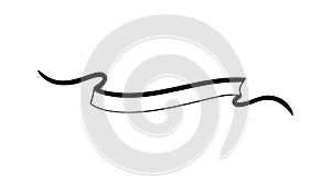 Simple Blank Ribbon Banner Vector, Customizable Text Space Graphic, vector design Generative AI