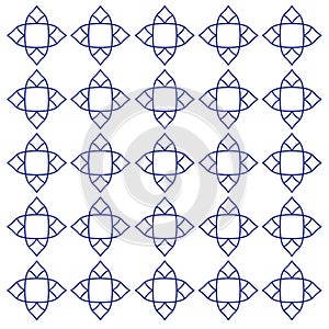 SIMPLE BLUE DESIGN ORNAMENTS ON WHITE