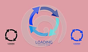 simple blue gradation circle logo icon