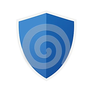Simple Blue Shield Vector Icon for Security and Protection Symbol